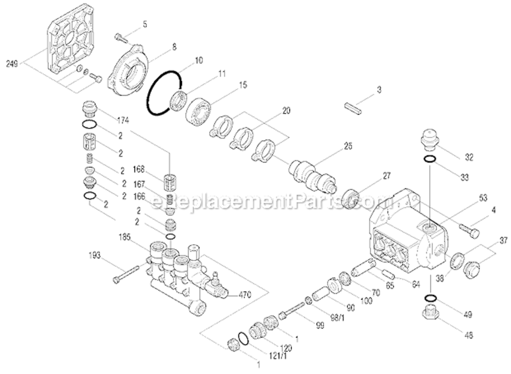 Page A Diagram and Parts List for PCH2800C  Porter Cable Pressure Washer
